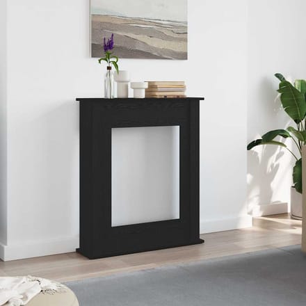 Habillage de cheminée finition Chêne Noir 75 x 20 x 87,5 cm Bois d'ingénierie