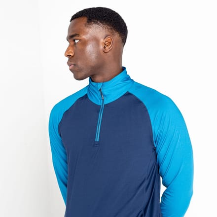 Dare 2B Heren Fuser Core Stretch Half Zip Thermo Top (Nightfall marine/donker methylblauw)