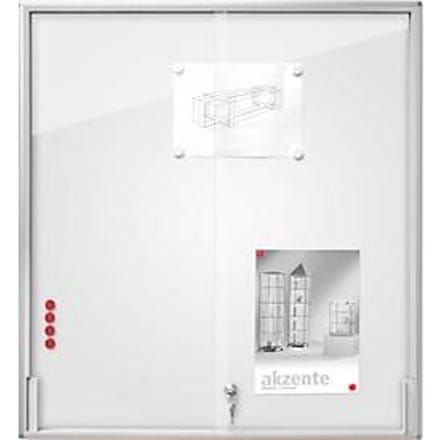 BST MEDIA ST vitrinekast, voor binnen, gehard veiligheidsglas, schuifdeur, display formaat 8x DIN A4