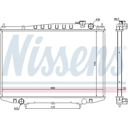 Radiator, motorkoeling NISSENS 67356