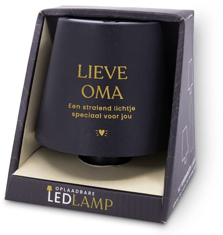 Oplaadbare Led Tafellamp - met tekst - Oma