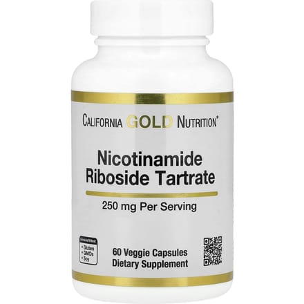 Nicotinamide Riboside Tartraat (NR), 250 mg, 60 Vegetarische Capsules