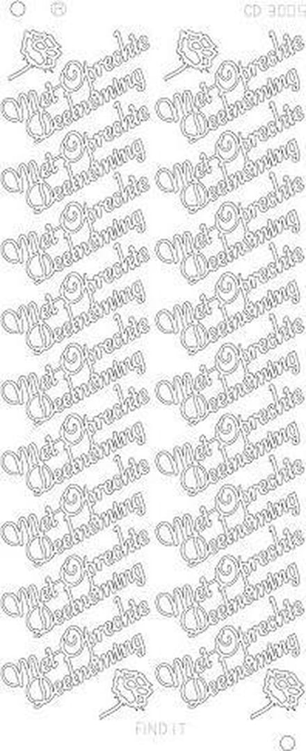 Met oprechte deelneming Platinum - Zilver 1 stuks