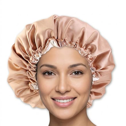 Satijnen slaapmuts – Verstelbare Bonnet van dubbellaags Satijn – Kaki – AfricanFabs®