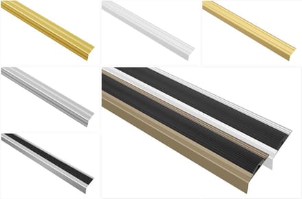 Antislip Traprandprofiel van Geanodiseerd Aluminium - Traptrede Bescherming Hoekprofiel