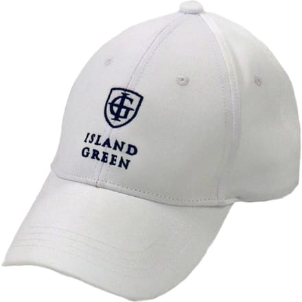 Island Green Heren Logo Gebogen Piek Golfpet (Wit)