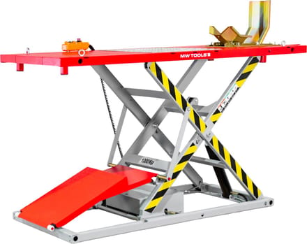 Elektrische motor schaarlift 1000kg 2250x800mm MW Tools ESB1000S