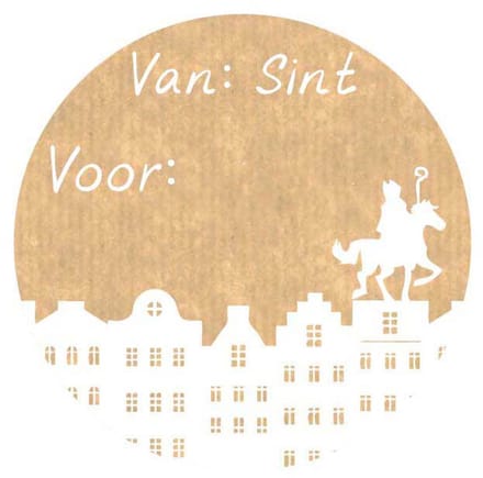 Haza etiketten Sinterklaas cadeau stickers - 1000 stuks papier.