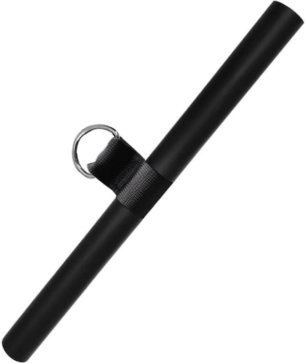 Kabelmachine Accessoire - Pulley Bar - Kracht Training - Ergonomisch Schuimhandvat - 40.5 cm - Zwart
