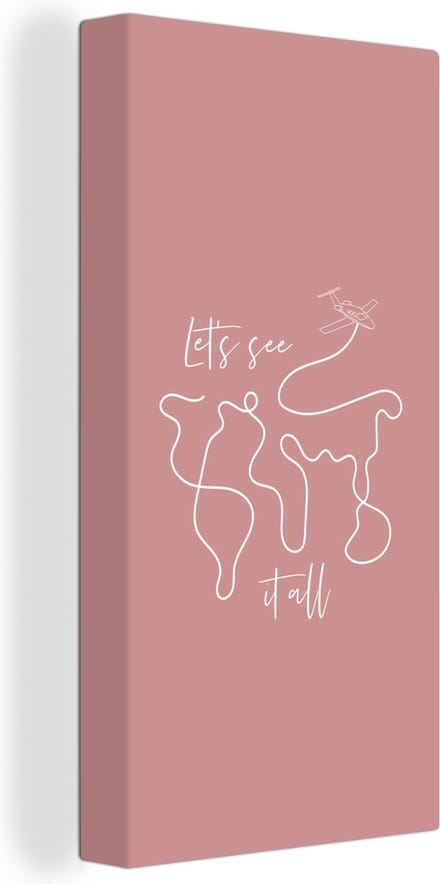 Canvas Schilderij Spreuken - Quotes - Let's see it all - 40x80 cm - Wanddecoratie