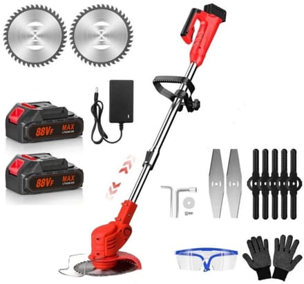 Traumheim®Kantenmaaier - Grastrimmer - Bosmaaier - Incl. 2 accu's en lader - Rood