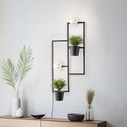 Envostar Hyacinth wandlamp met 2 bloempotten