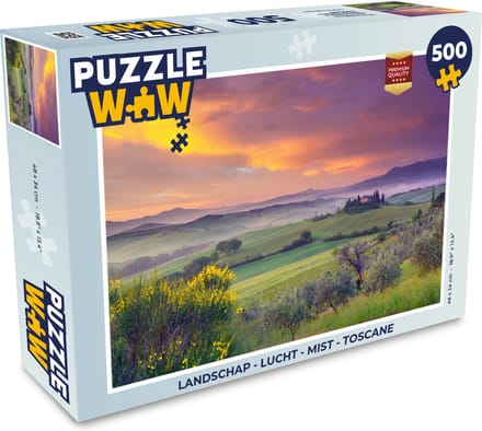 Puzzel Landschap - Lucht - Mist - Toscane - Legpuzzel - Puzzel 500 stukjes