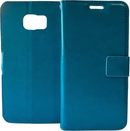 Portemonnee Book Case Hoesje Geschikt voor: Samsung Galaxy S7 - Turquoise