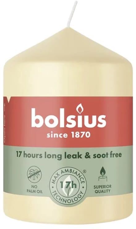 6x Bolsius Stompkaars 80/58 Beige (1 stuk)