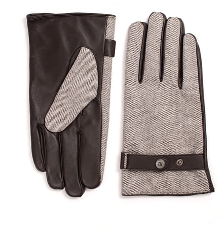 FIORE | Handschoenen met visgraatmotief | Light bruin