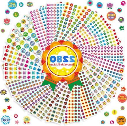 Stickers Set van 2280 Stuks voor Creatieve Projecten, Scrapbooking en Decoratie