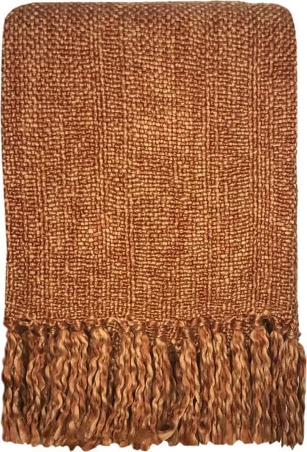 Marble terracotta red throw