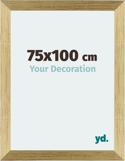 Your Decoration - Fotolijst 75x100 cm - MDF - Goud Glans - Mura