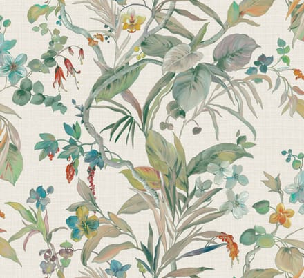 Zambaiti Vinylbehang Z30326 - Trussardi 8 - Botanisch Wit - 70cm x 10.0m
