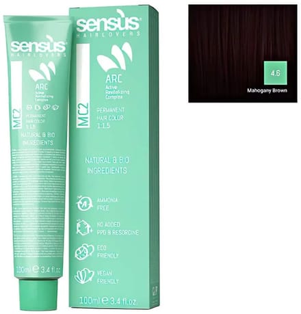 Sensus MC2 Hair Dye Vegan Friendly 4.6 Majogany Brown 100ml
