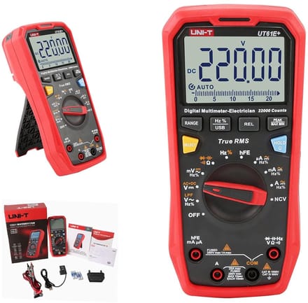 Digitale multimeter 1000V, 20A - AC/DC, True RMS, automatische bereik, spanning, stroom, weerstand