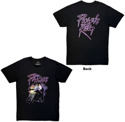 Prince - Purple Rain Logo Outline Heren Tshirt - M - Zwart