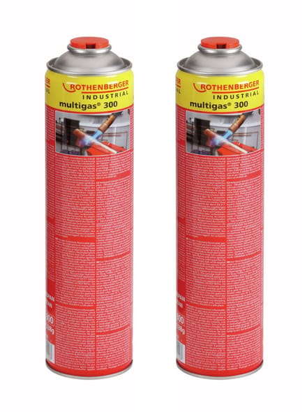 Rothenberger Multigas 300 - 30% propaan/70% butaan - 2x600ml