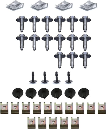 44PCS Onderplaat Clips en Schroeven voor Motoronderdeel Bescherming en Splash Guard E46
