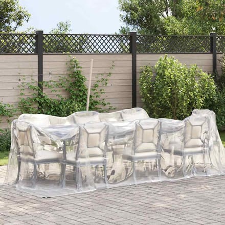 vidaXL - Doorzichtig - zeildoek - met - zeilringen - 2x4 - m - polyethyleen