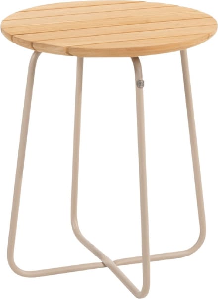 4 Seasons Verdi ronde bijzettafel teak 45 cm. - latte