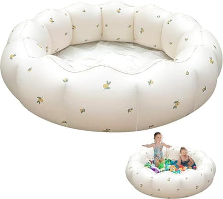 Opblaaszwembad - Extra Brede Wanden - Kinderzwembad - 90 cm - Wit