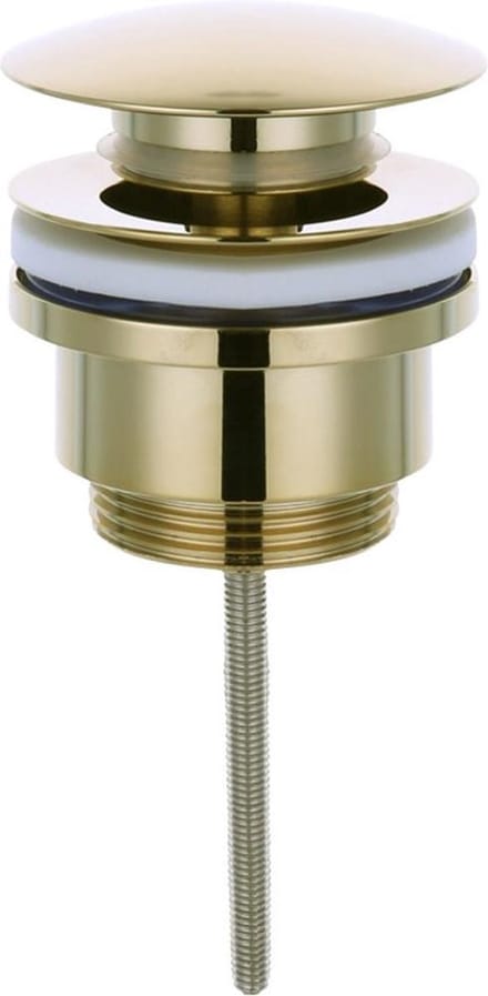 Diamond Line Diamond - Afvoerplug Wastafel - Clickwaste - Laag - 5/4 - Goud
