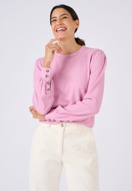 Damart - T-shirt geribd warm tricot - Dames - Violet - L