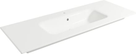 Saqu Fluente Wastafel 1 bak 1 krg 121x46x1 cm Glans Wit