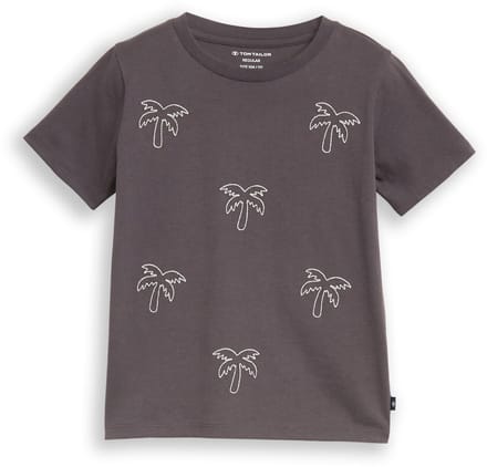 Tom Tailor - T-shirt met borduursel - Maat 92/98 - embroidered palm tree design