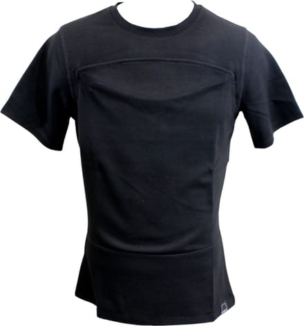 Womboo Buidelshirt - Man - Maat M - Zwart