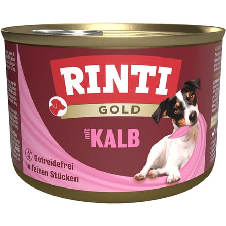 12x185g Rinti Gold Kalf Hondenvoer