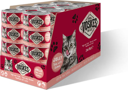 Voskes Kattenvoer Nat Tonijn met Zalm 85gr