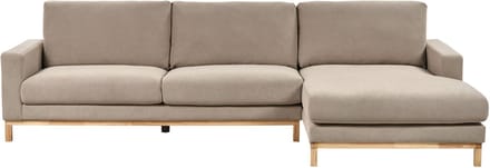SIGGARD - Hoekbank - Taupe - Linkszijdig - Polyester