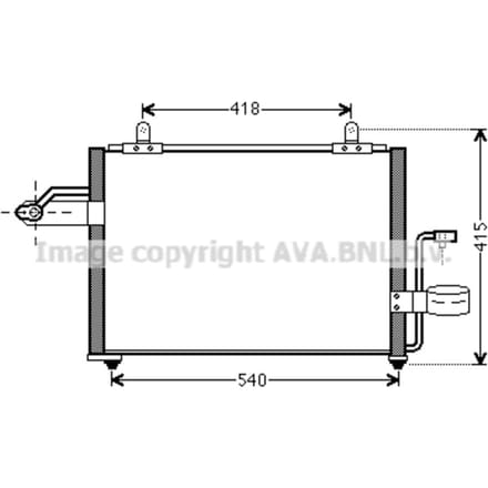 Condensator, airconditioning AVA COOLING DW5084