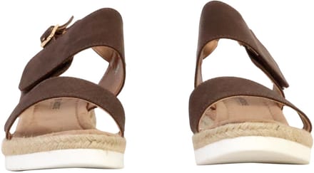 Sandalen met plateauzool en riempje