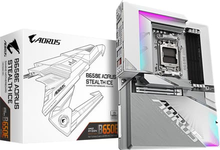 GIGABYTE AORUS B650E Stealth Ice - Moederbord ATX - Socket AM5 - AMD B650 - DDR5 - 2.5GBps LAN - Wi-Fi 7