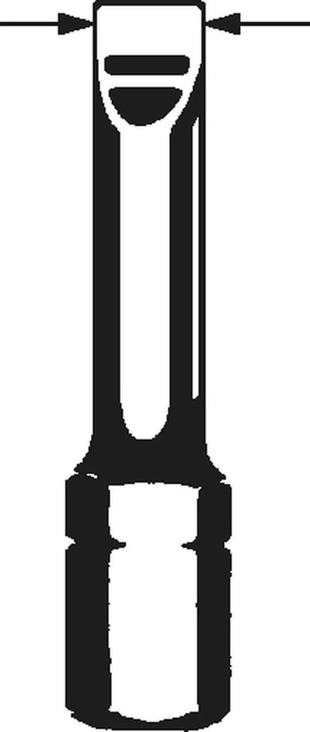 Wurth - Bit sleufkop E 6,3 (1/4) - Sleufkopbit x 5 st -