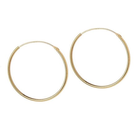 Ooringen 40 mm goud op zilver - verguld double