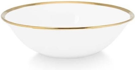 Set van 2 bowls dia 15 cm - wit met goud randje - VT wonen