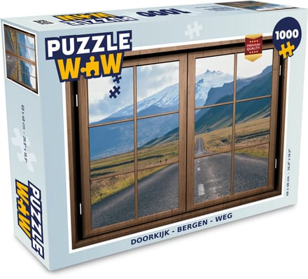 Puzzel Doorkijk - Berg - Weg - Legpuzzel - Puzzel 1000 stukjes volwassenen