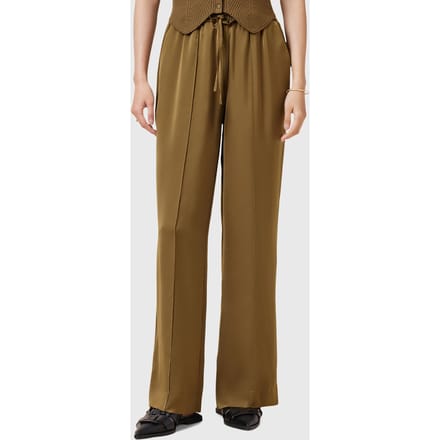 AllSaints Alba Satin Trouser Moss Green Größe: M | Straight Jeans Outlet | Damen | Grün