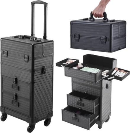 Thuys - Kapperskoffer - Kapperstas - Visagie - Cosmetica Organizer - Zwart