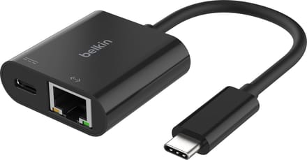 Belkin Connect USB-C/Ethernet- en oplaadadapter (100W) 1000 Mbit/s